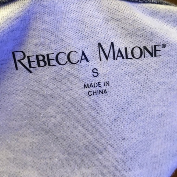 Rebecca Malone black & white shirt women’s top S - Picture 4 of 5